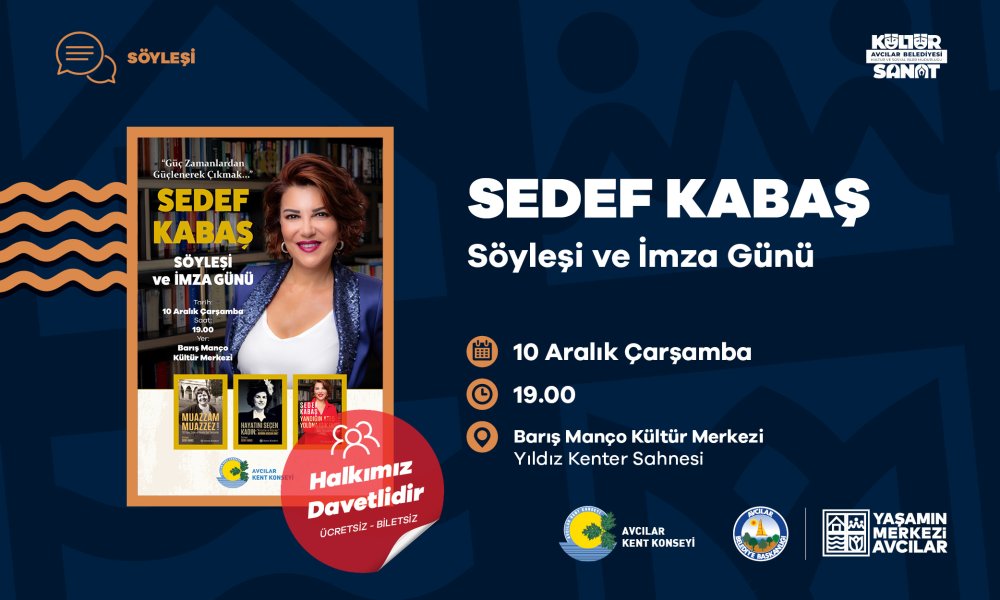 Sedef Kabaş Söyleşi ve İmza Günü